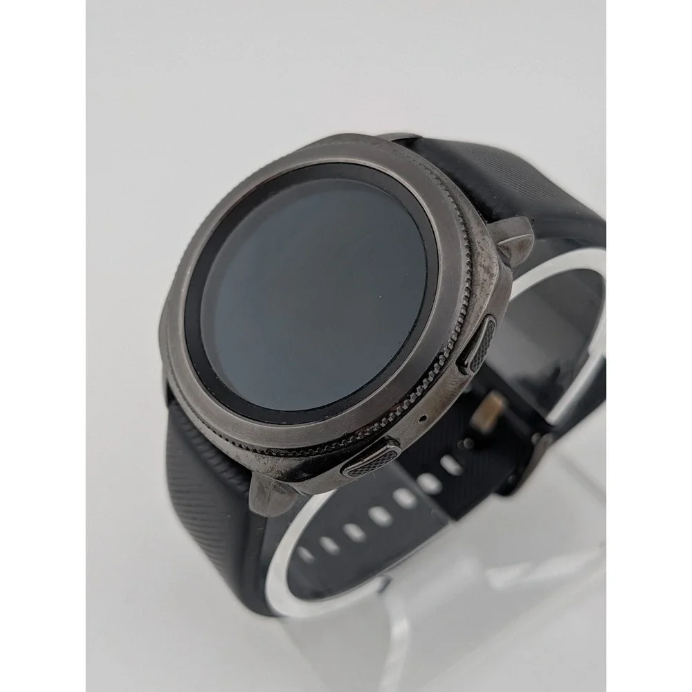 Samsung‎ Smart Watch Gear Sport HR GPS - Black Silicone Band, Working